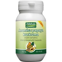 Ananász-papaya-kurkuma kapszula (60+18 db) Zöldvér