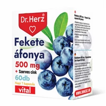 Dr. Herz Fekete Áfonya 500 Mg + Szerves Cink kapszula 60 db Dr. Herz Fekete Áfonya 500 Mg + Szerves Cink kapszula 60 db