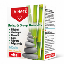 Dr. Herz Relax &amp; Sleep Komplex kapszula, a kiegyensúlyozott idegállapotért, a kiemelkedő stressztűrésért , a jó és pihentető alvásért.