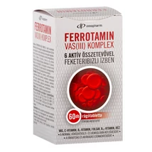 FERROTAMIN Vas komplex rágótabletta, feketeribizli ízben 60db Innopharm FERROTAMIN Vas komplex rágótabletta, feketeribizli ízben 60db Innopharm