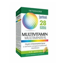 INTERHERB Multivitamin &amp; Multiminerál + Q10 + likopin + lutein: a szervezet energiatartalékainak feltöltéséhez szükséges vitaminok, ásványi anyagok és nyomelemek