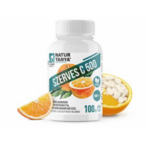 Natur Tanya® C-vitamin rágótabletta. 500mg citrus bioflavonoidokkal, narancs ízben