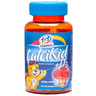 1×1 Vitamin CalciKid + D3 eper–vanília ízű gumivitamin 60db