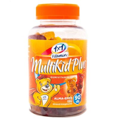 1×1 Vitamin MultiKid Plus alma- és eper ízű gumivitamin 90db