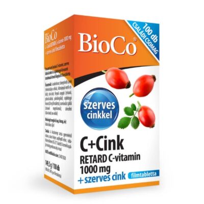 BIOCO C+CINK Retard C-vitamin 1000mg + Szerves CINK Filmtabletta 100db