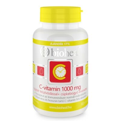 Csipkebogyós C-vitamin 1000 mg Tabletta nyújtott felszívódással (120db) Bioheal