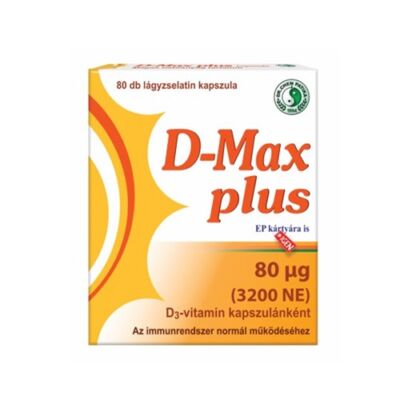 D-Max Plus D3-vitamin Lágyzselatin Kapszula 60db Dr. Chen
