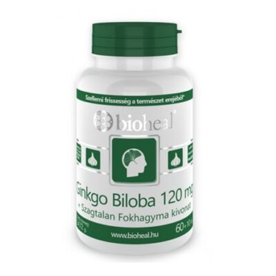 Ginkgo Biloba 120 mg Kapszula + Fokhagyma kivonat (70db) Bioheal