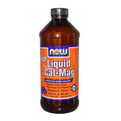 Now Liquid Cal-Mag folyékony Kalcium Magnézium Áfonya ízű 473ml