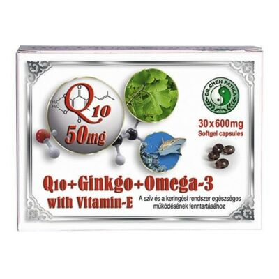 Q10 + Ginkgo + Omega-3 kapszula 30db Dr.Chen
