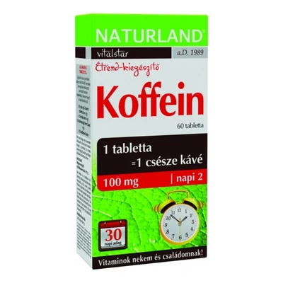 Koffein tabletta 60db  NATURLAND
