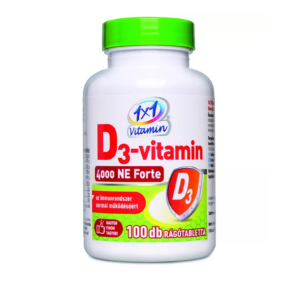 1×1 Vitamin D3 Forte rágótabletta 4000 NE  100 db