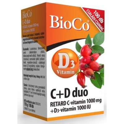 BioCo C+D duo tabletta 100db CSALÁDI CSOMAG