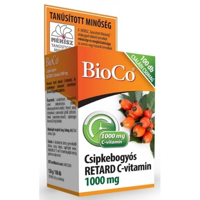 BioCo Csipkebogyós Retard C-vitamin 1000mg Családi Csomag 100db