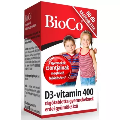 BioCo D3-vitamin rágótabletta gyermekeknek 60db