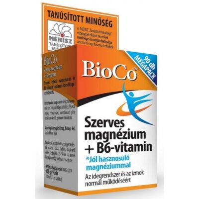 BioCo Szerves Magnézium+B6-vitamin tabletta Megapack 90db