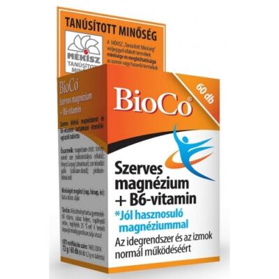 BioCo Szerves Magnézium + B6-vitamin tabletta 60db