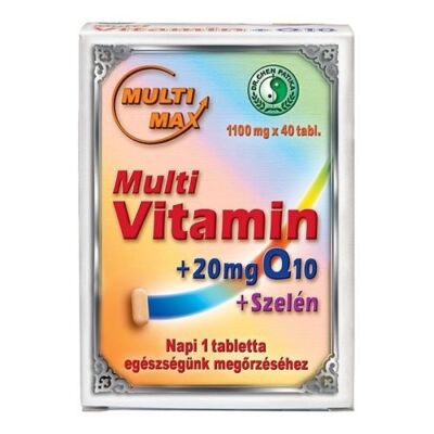 Dr.Chen Multi-Max vitamin + 20mg Q10 + Szelén tabletta 40db
