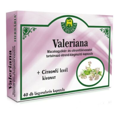 Herbária Valeriana kapszula citromfű kivonattal 40 db