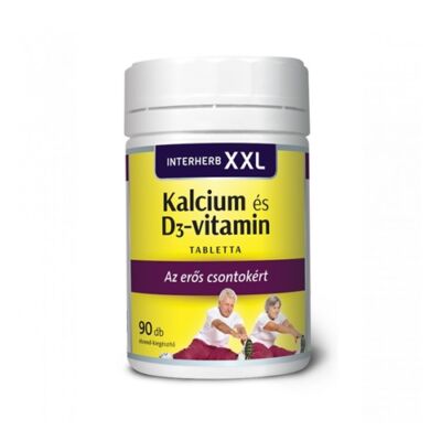 INTERHERB XXL Kalcium és D3-vitamin 90db