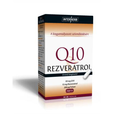 Q10 & Rezveratrol kapszula 30 db Interherb