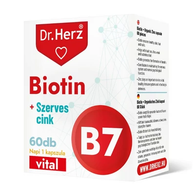 Dr. Herz Biotin + Szerves Cink kapszula 60 db