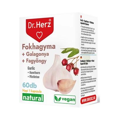 Dr. Herz FOKHAGYMA + GALAGONYA + FAGYÖNGY kapszula 60 db
