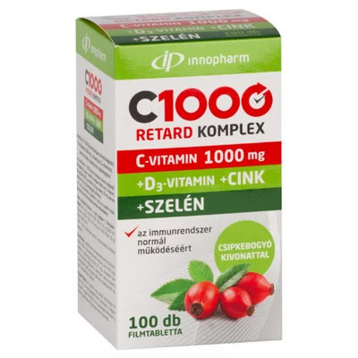 InnoPharm C1000 Retard + D3 + Cink + csipkebogyo komplex  filmtabletta 100db  - egyszerűen nagyszerű!