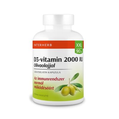 INTERHERB XXL D3-vitamin 2000 IU lágyzselatin kapszula 90db