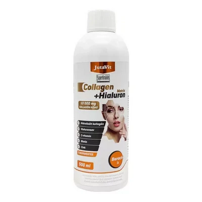 JutaVit Collagen + Hialuron Matrix ital - barack ízben – 500ml
