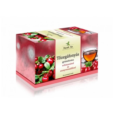 Tőzegáfonyás gyümölcstea echinaceával és aranyvesszővel 20 filter Mecsek Tea - a húgyútak egészségéért