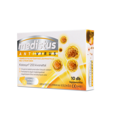 Medistus Antivirus mézes-citromoslágypasztilla 10 db