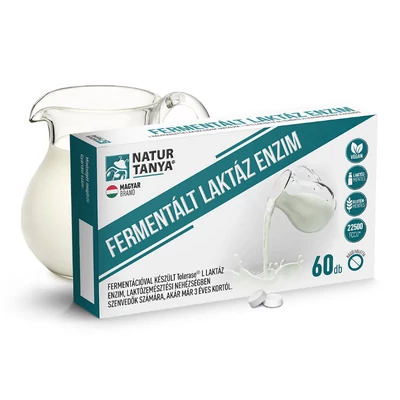 Natur Tanya® FERMENTÁLT LAKTÁZ ENZIM rágótabletta 4500 FCCU 60db