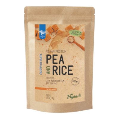 Pea &amp; Rice Vegan Protein - sós karamell - 500g Nutriversum