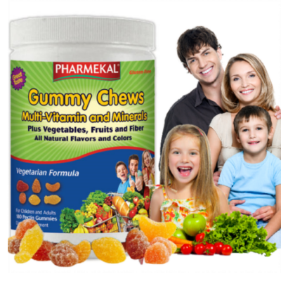 Pharmekal Gummy Chews - Multi-Zöldség-Gyümölcs Gumivitamin 180db