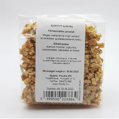 Szárított almakocka 80g Fitodry