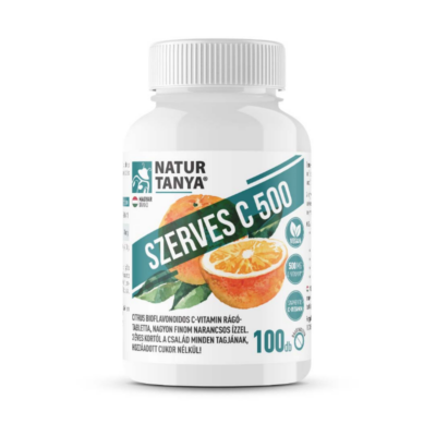 Natur Tanya® SZERVES C-500 rágótabletta 100db - üdítő narancs ízben!