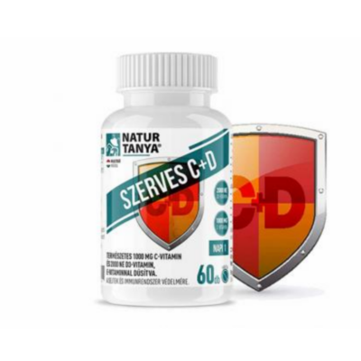 Szerves C+D vitamin tabletta  E-vitaminnal 60 db Naturtanya